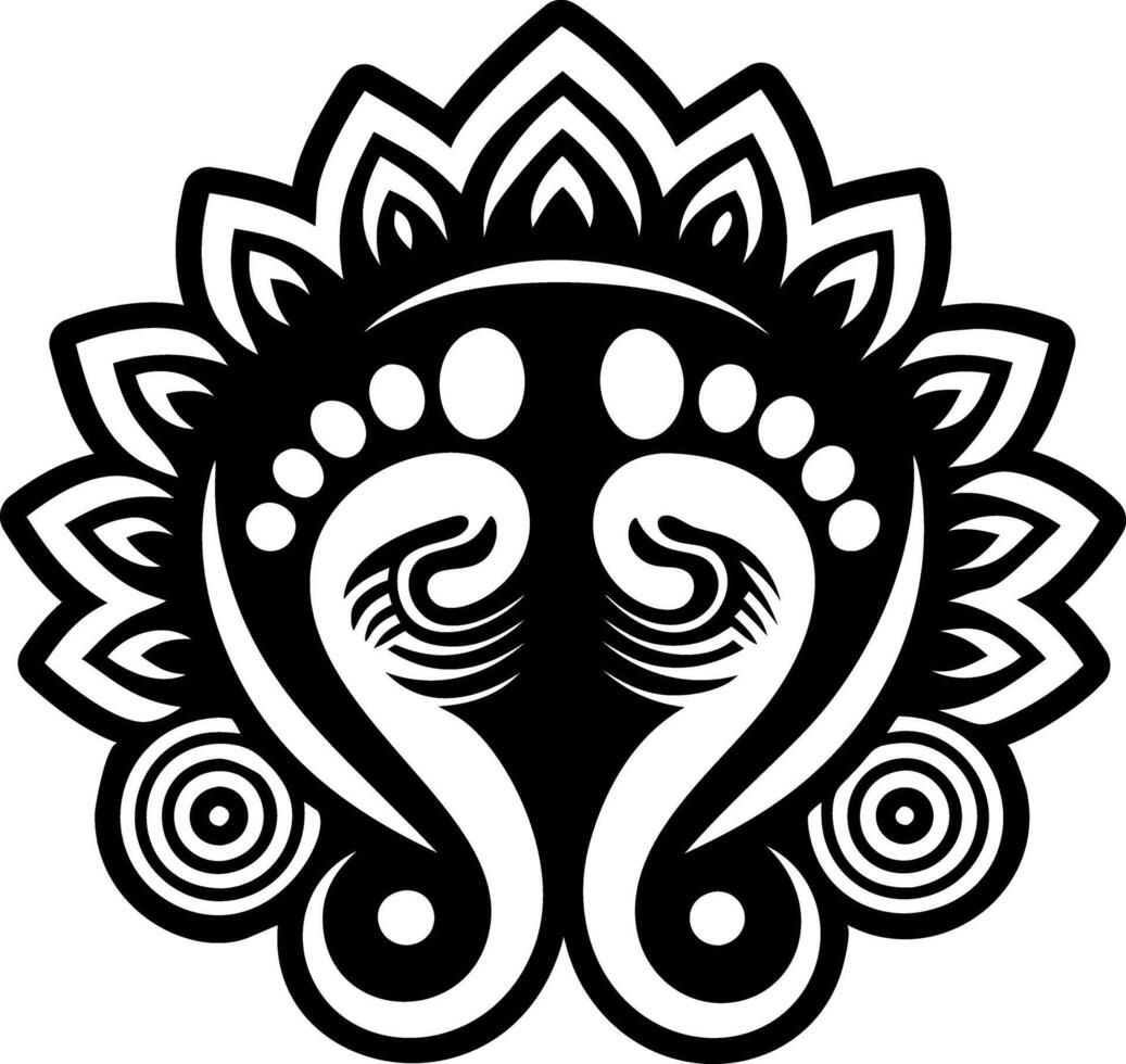 A solid style icon of footprints symbol vector