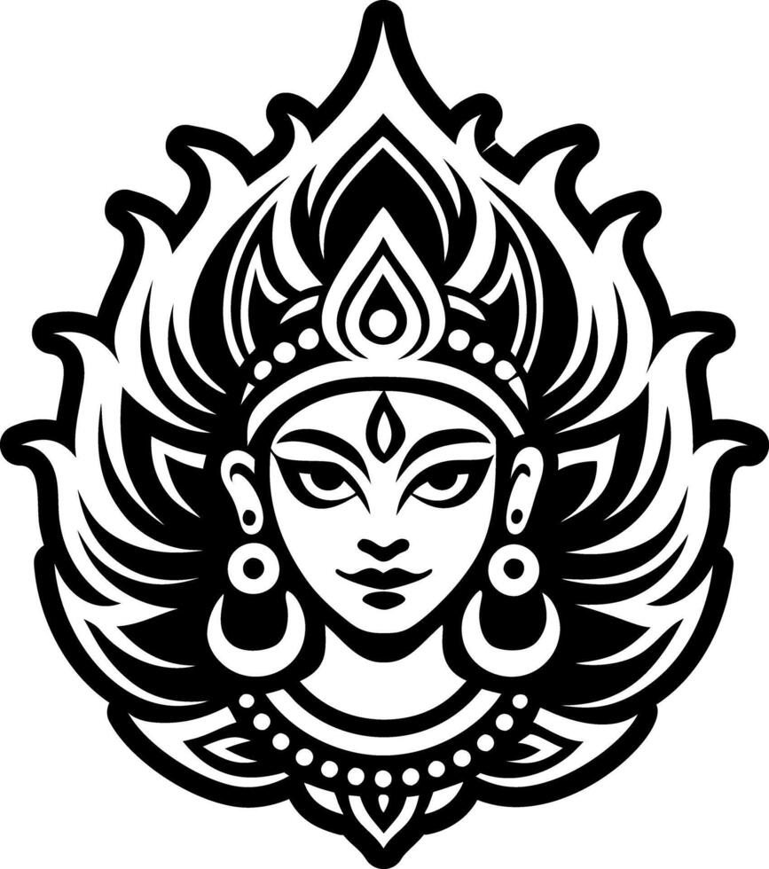 A filled style icon of sita goddess symbol vector