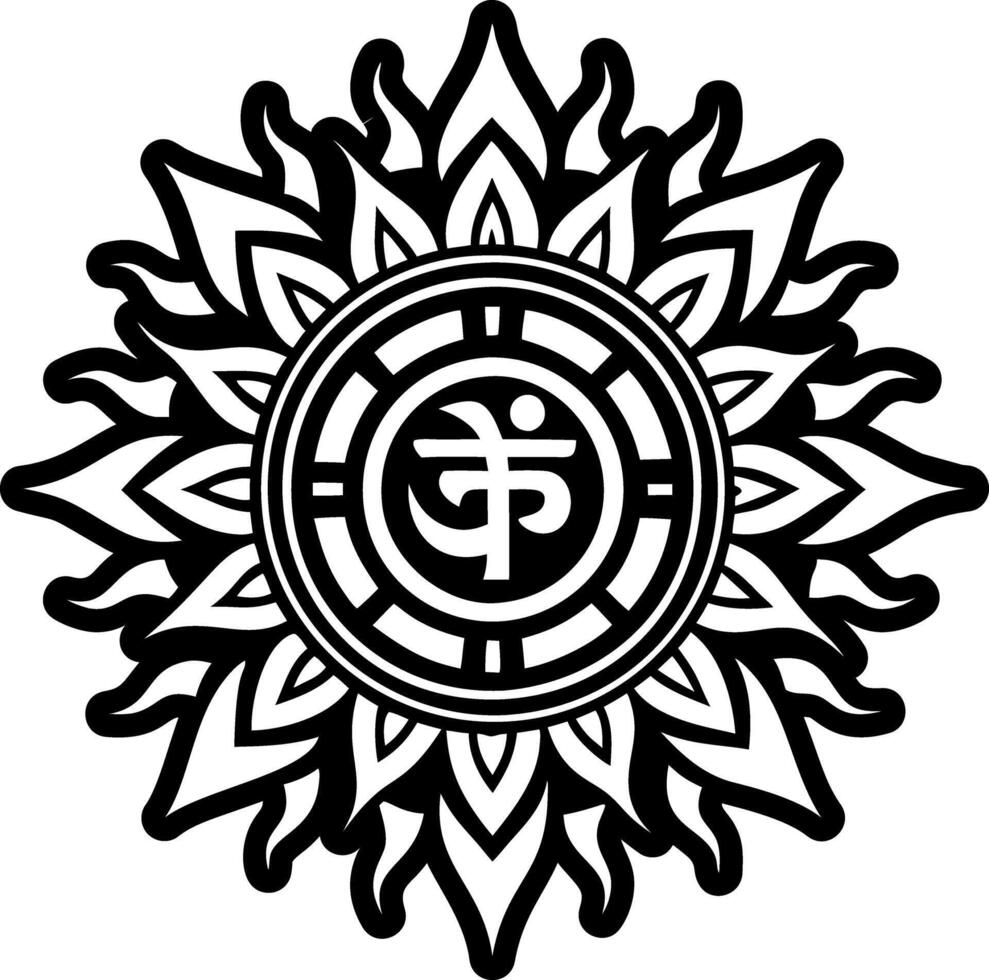 A glyph style icon of sankranti sun symbol vector