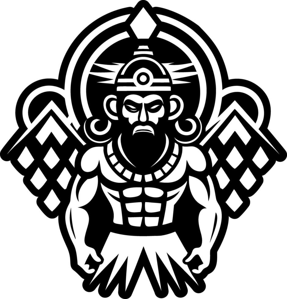 A filled style icon of hanuman symbol vector