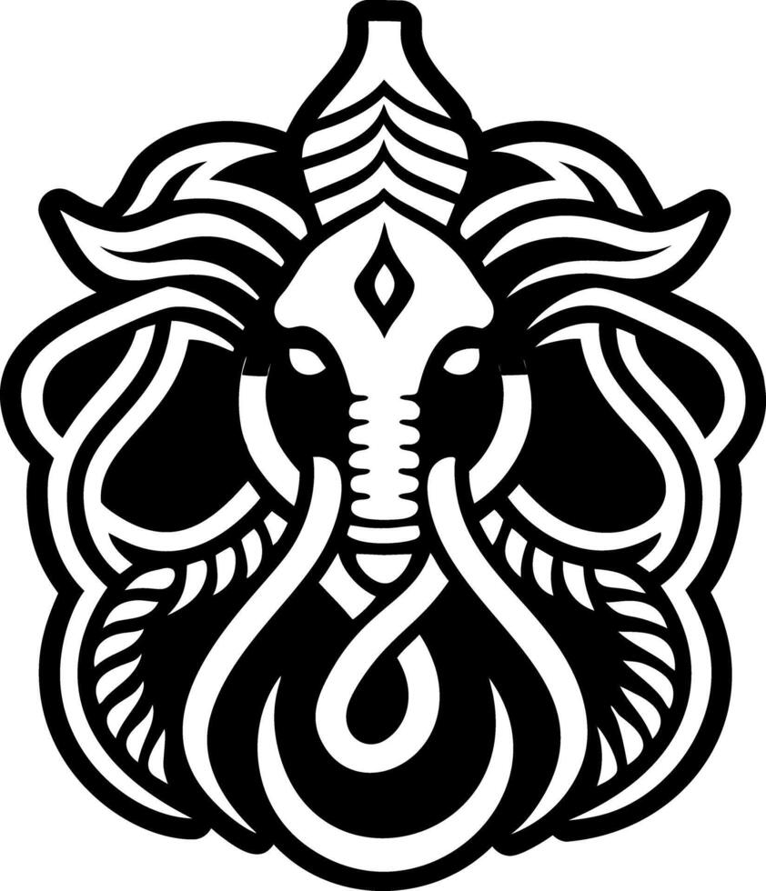 A glyph style icon of ganesha symbol vector