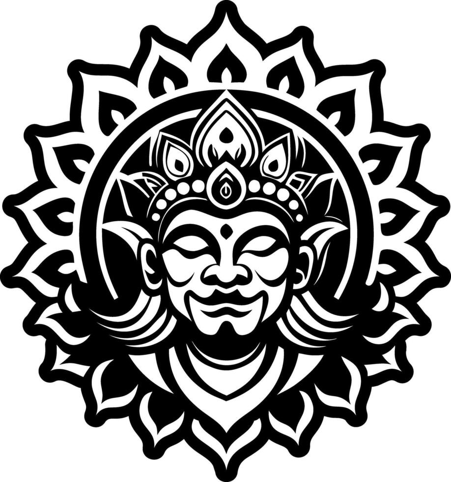 A solid style icon of indian god symbol vector