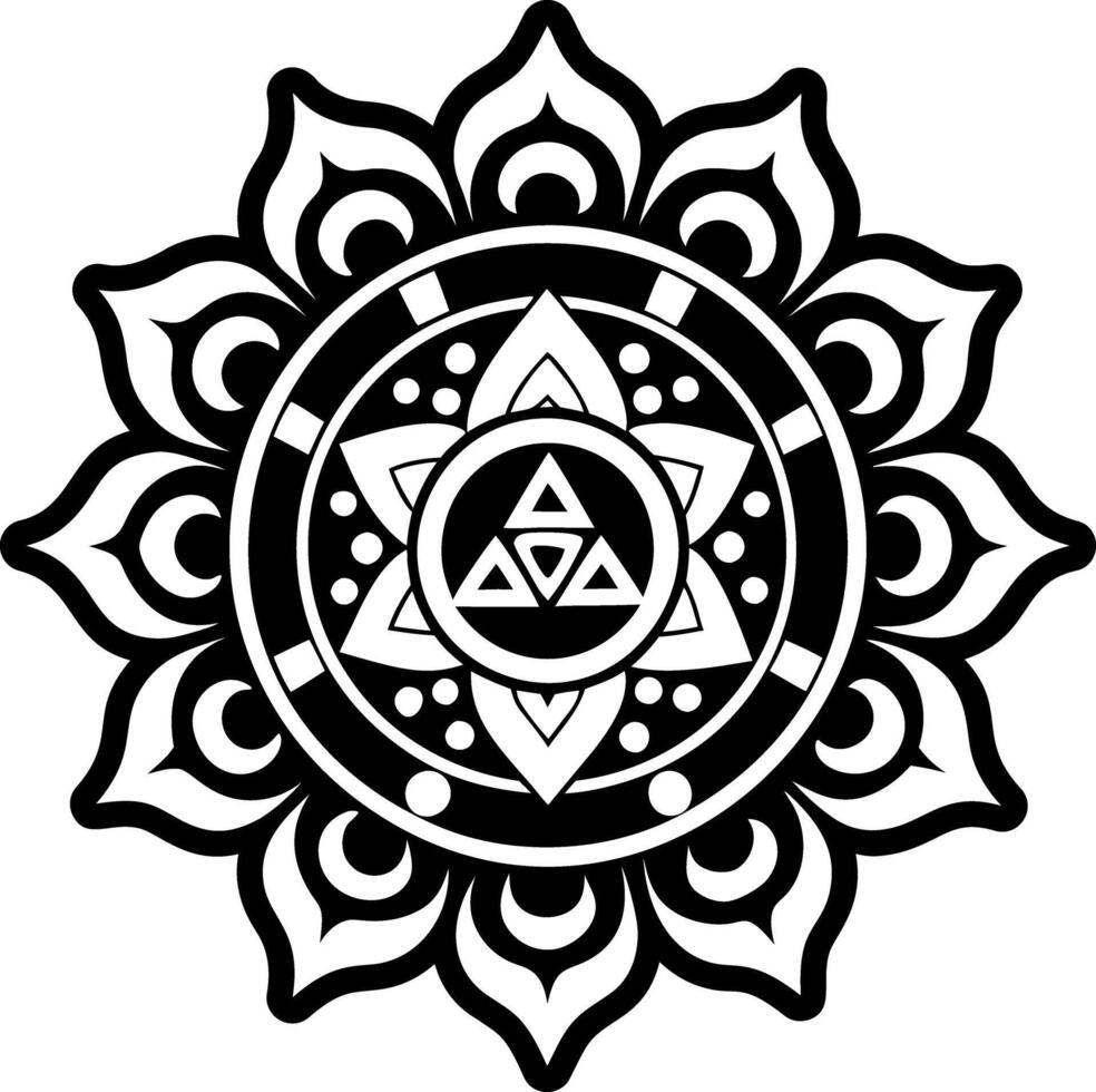 A glyph style icon of an indian art vector