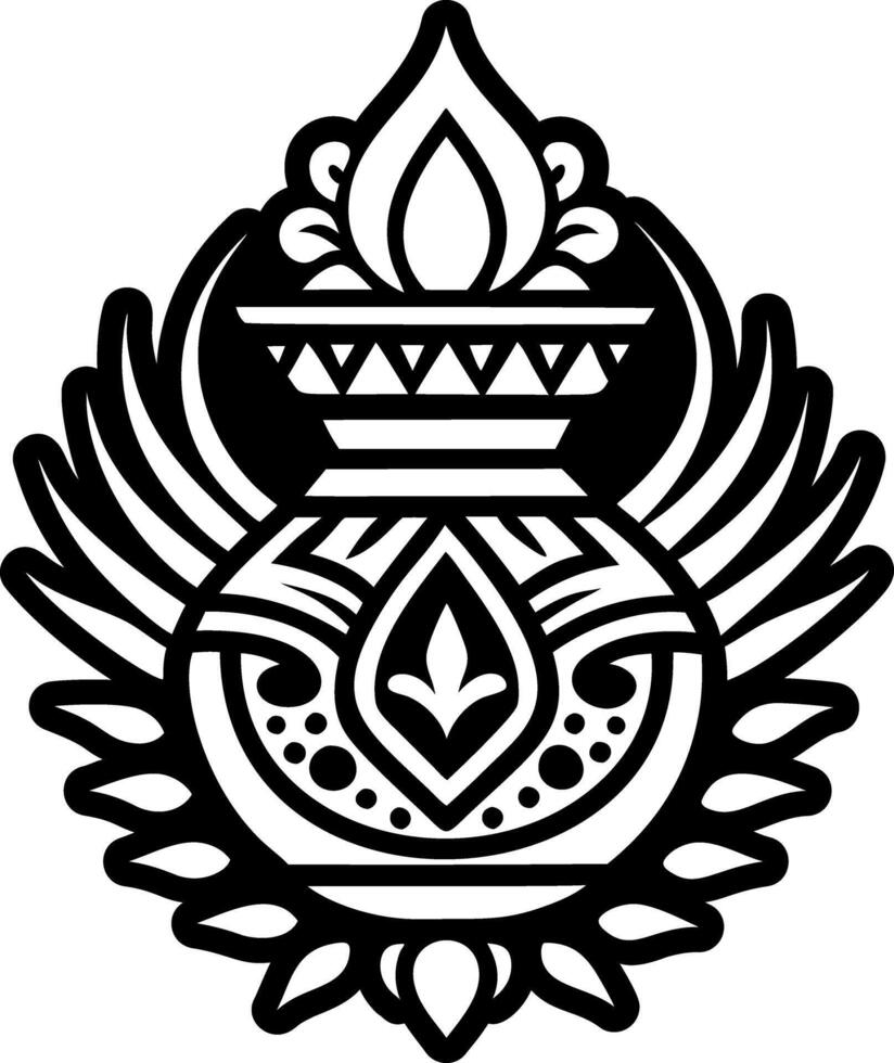 A filled style icon of kalash symbol vector