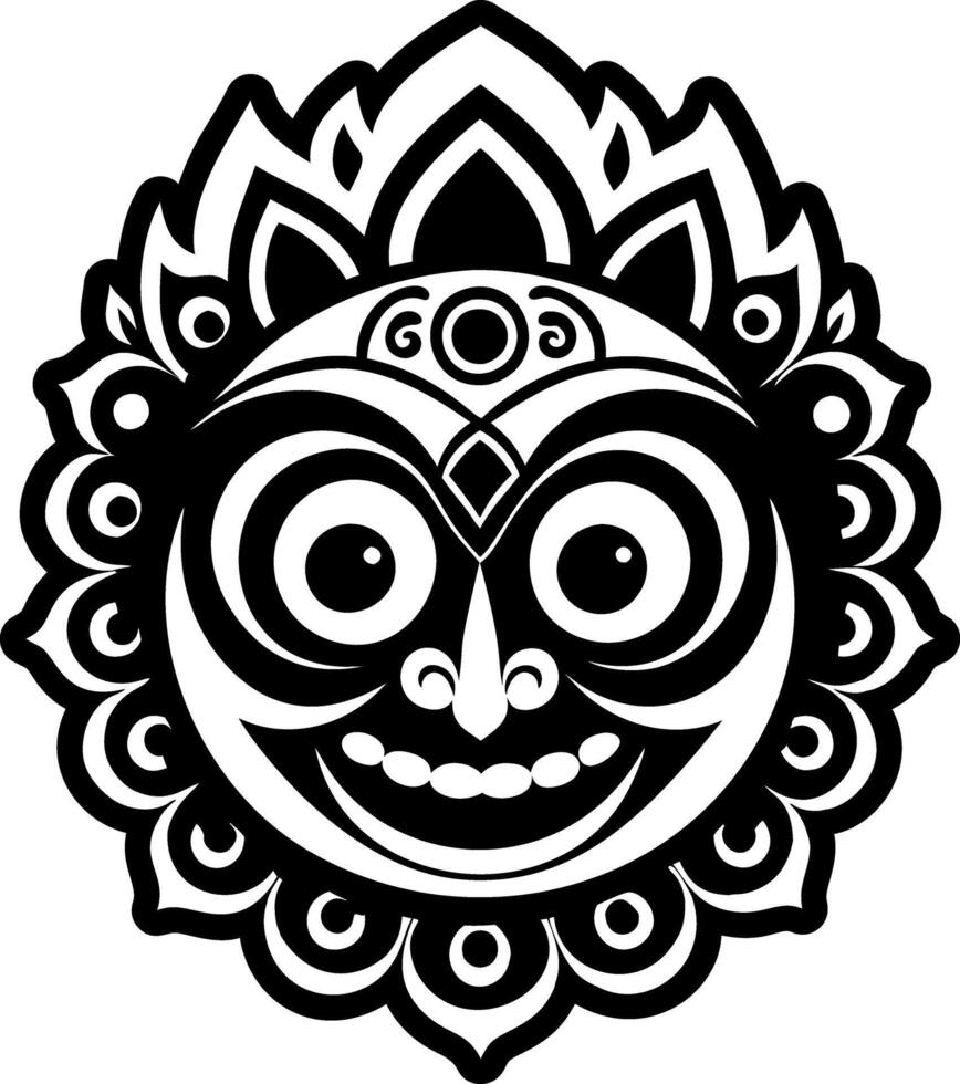 A filled style icon of indian deity symbol vector