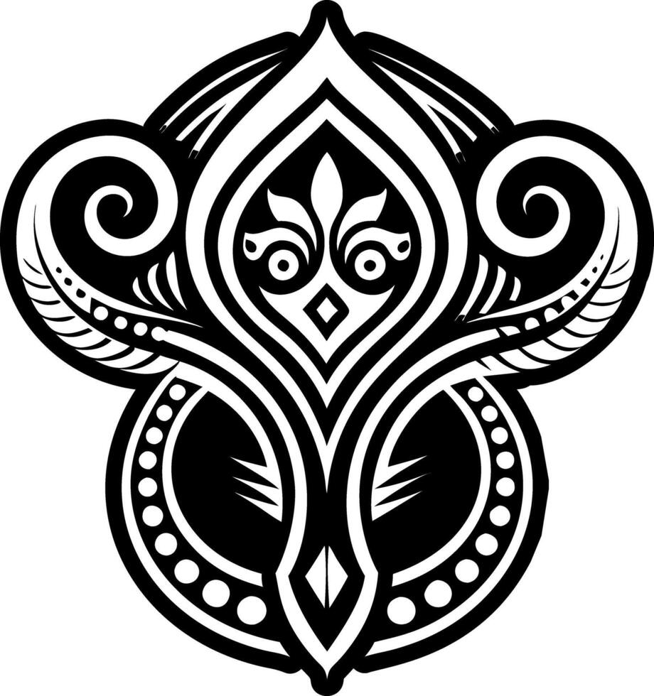 A glyph style icon of hanuman tail symbol vector