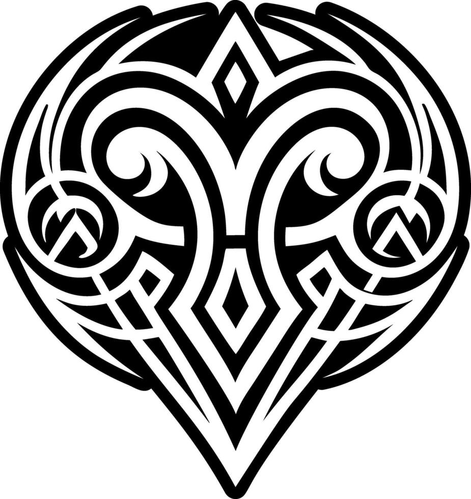 A solid style icon of aries symbol vector