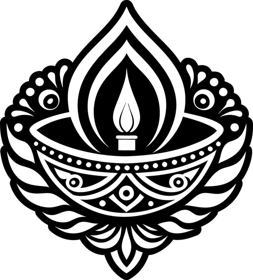 A solid style icon of oil lamp symbol vector