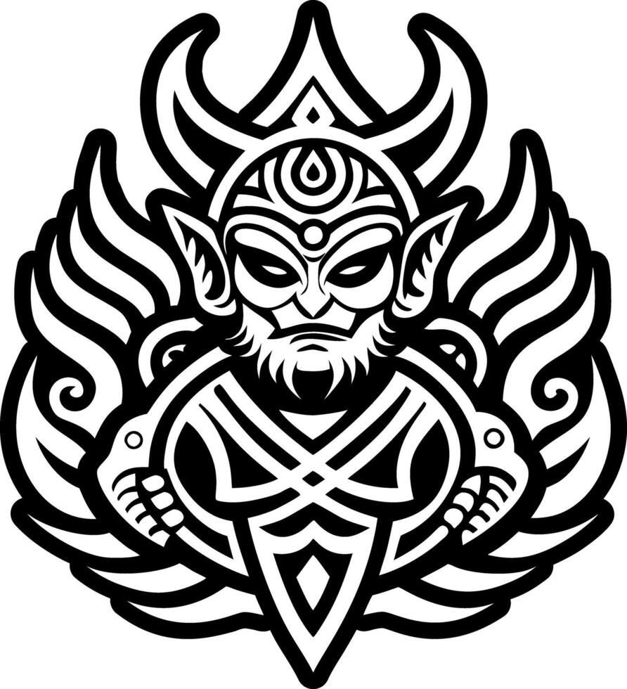 A glyph style icon of hindu mythology symbol vector
