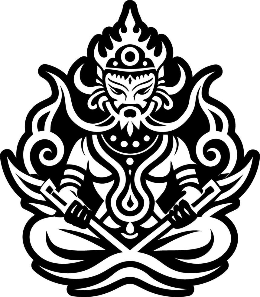A filled style icon of hindu god symbol vector