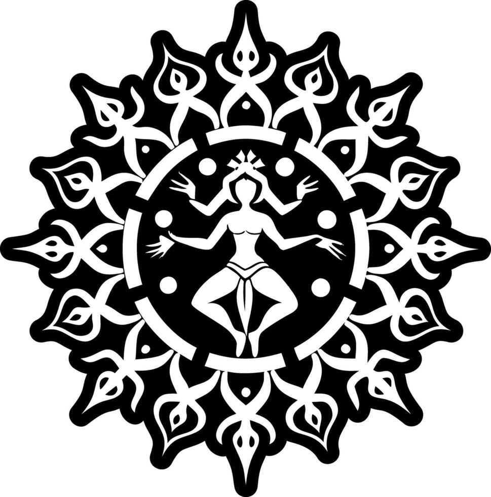 A glyph style icon of apsaras symbol vector