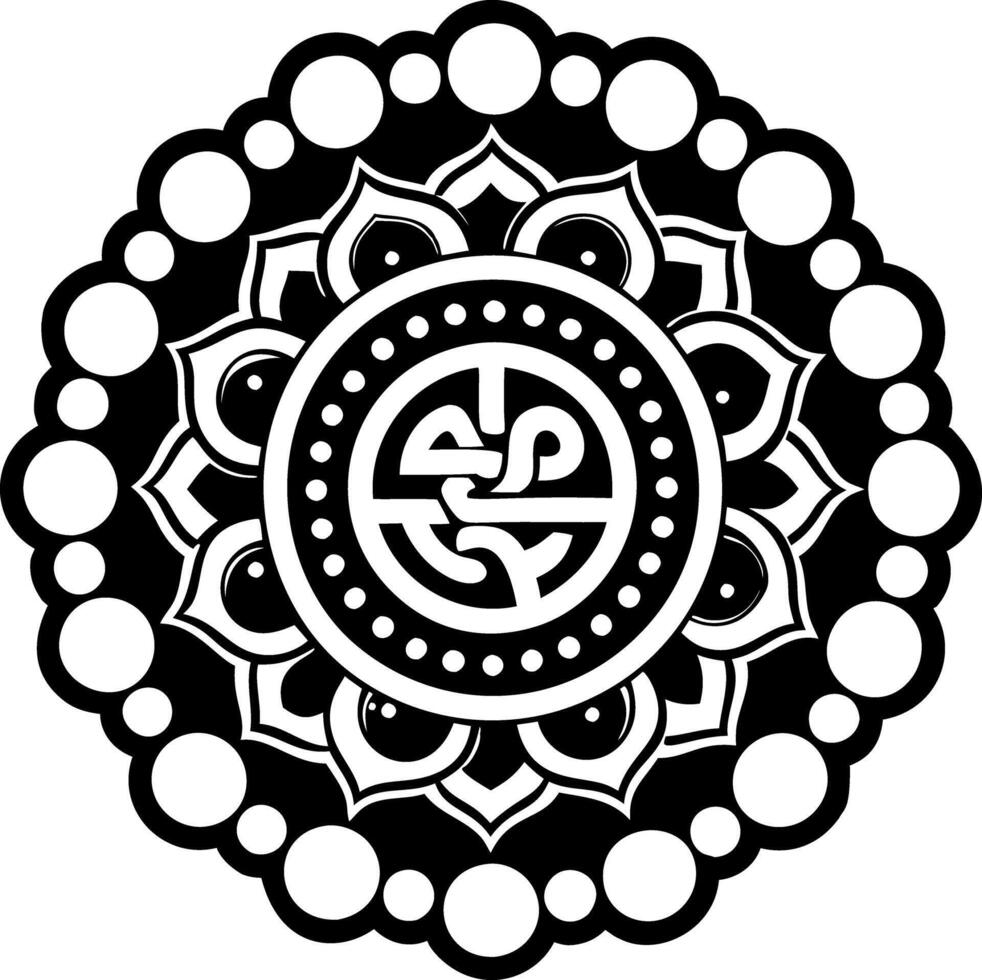 A filled style icon of holy rudraksha symbol vector