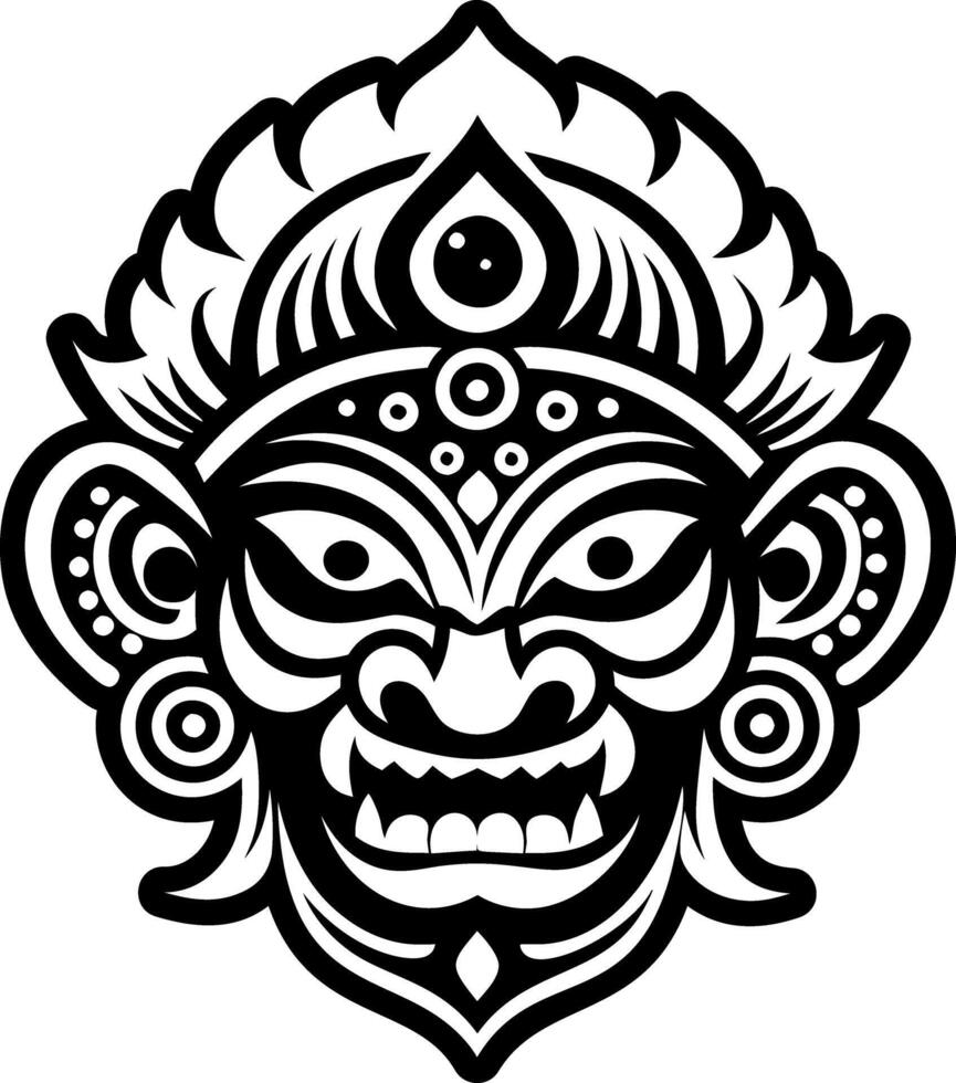 A filled style icon of god mask symbol vector