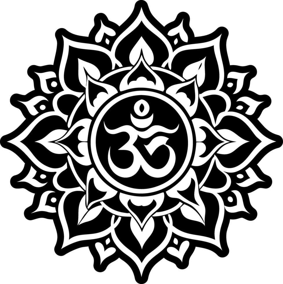 A filled style icon of hindu symbol vector