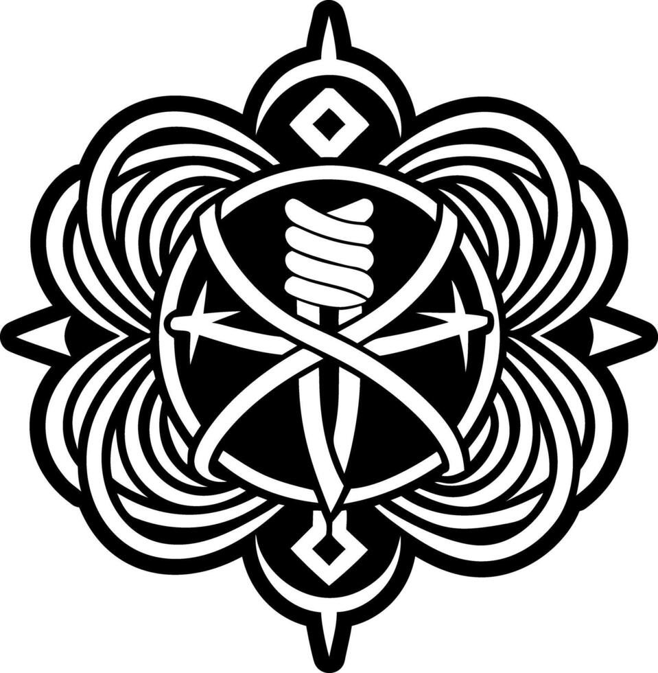 A solid style icon of holy thread symbol vector