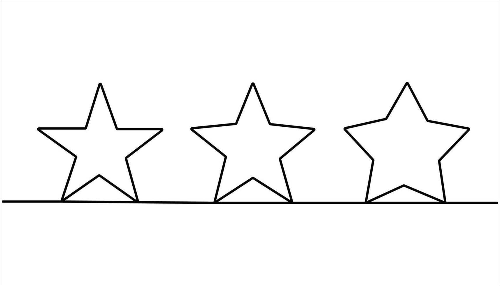 Star icon continuous one line drawing. Line star one continuous line drawing design illustration. vector