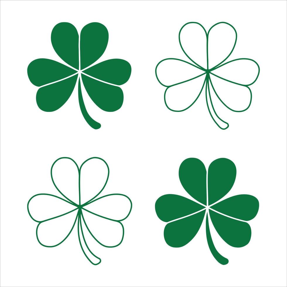 Four Leaf Clover Lucky Shamrock Symbol for St. Patrick's Day vector