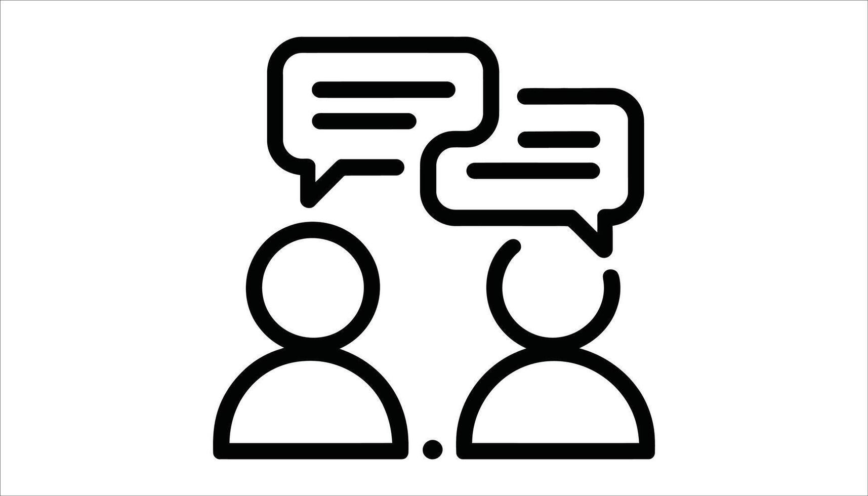 Conversation Icon - People Talking with Speech Bubbles Design vector