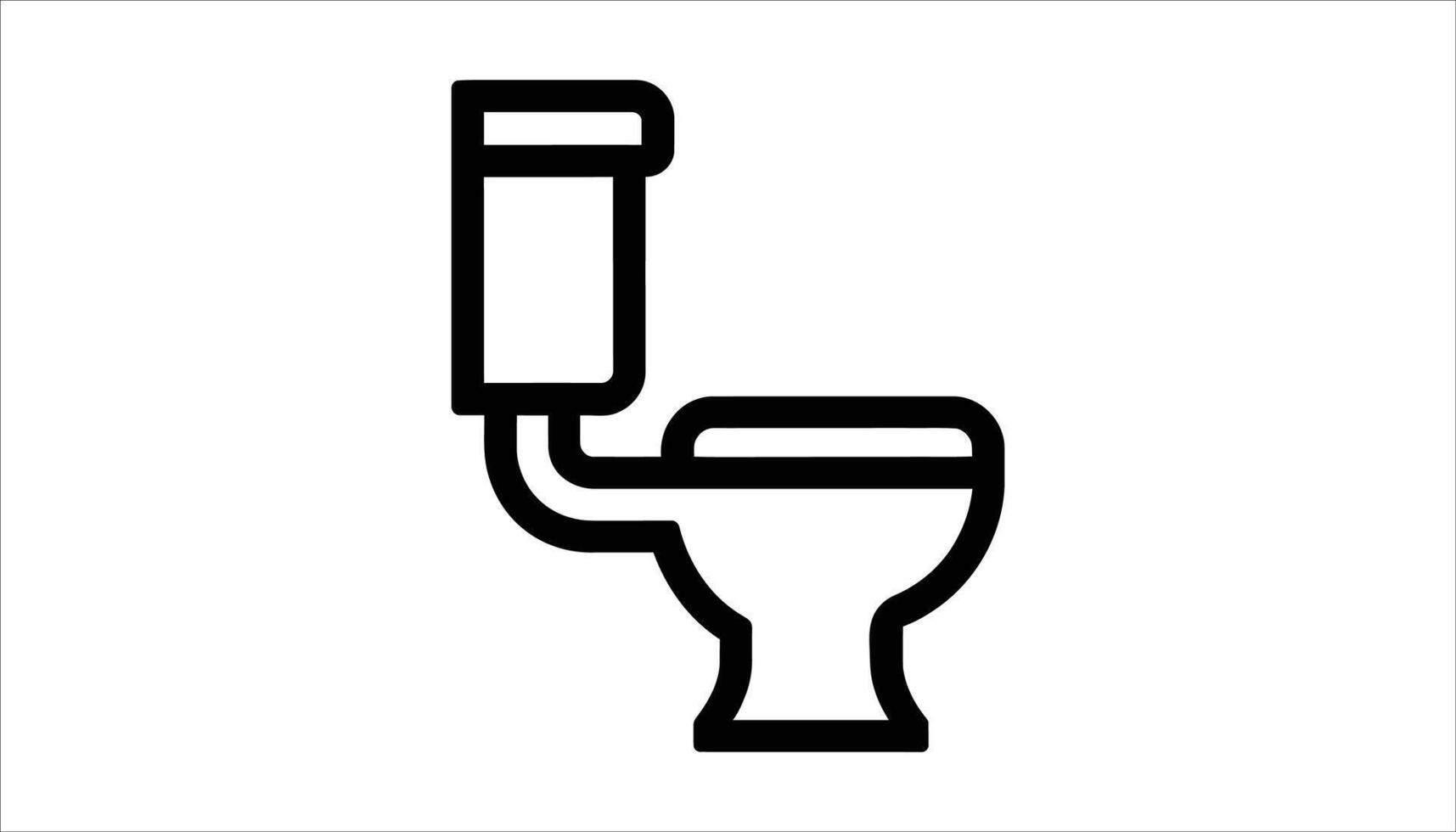 Toilet Icon. Simple Bathroom Design Illustration vector