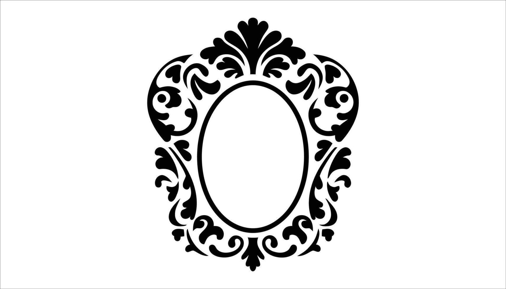 Elegant Floral Frame. Classic Victorian Border Illustration vector