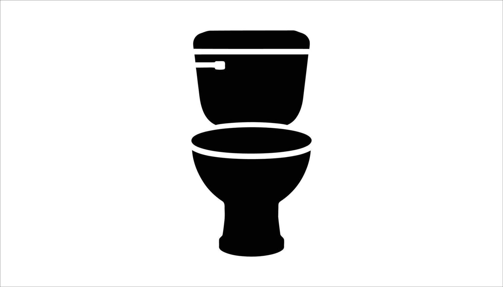 Toilet Icon. Bathroom WC Symbol Silhouette vector