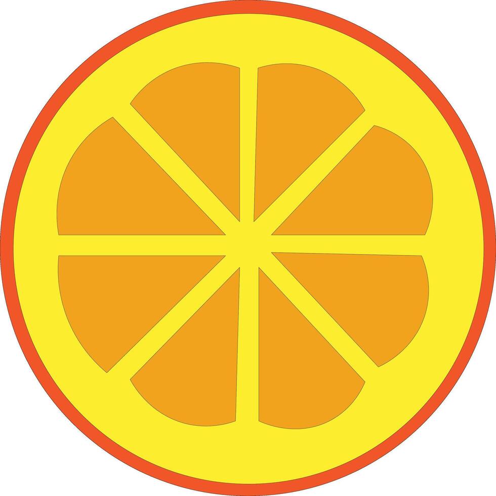 cutting peace of lemon art illustration design vector