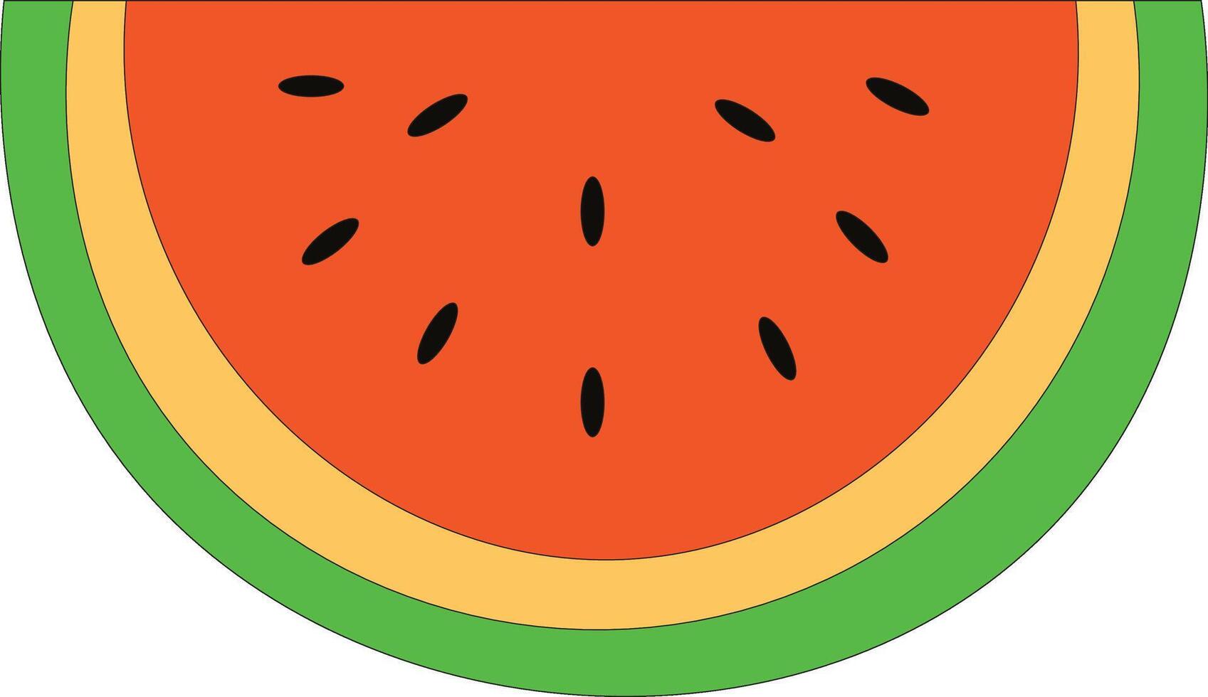 Round peace of watermelon art illustration design vector
