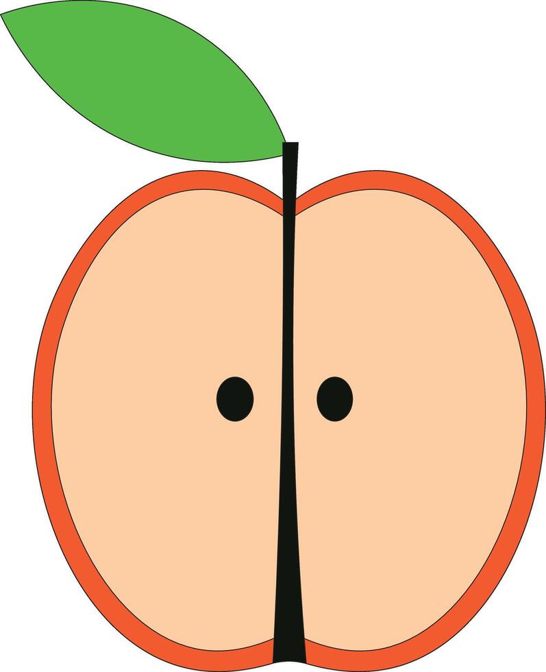 Peace of apple art illustration design vector