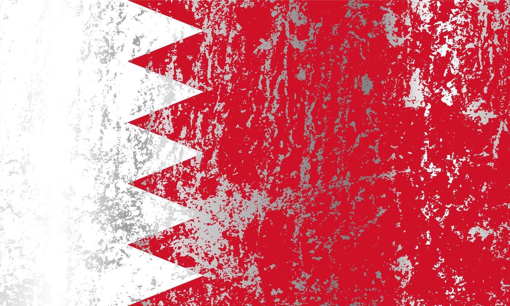 Bahrain flag with grunge effect. vector