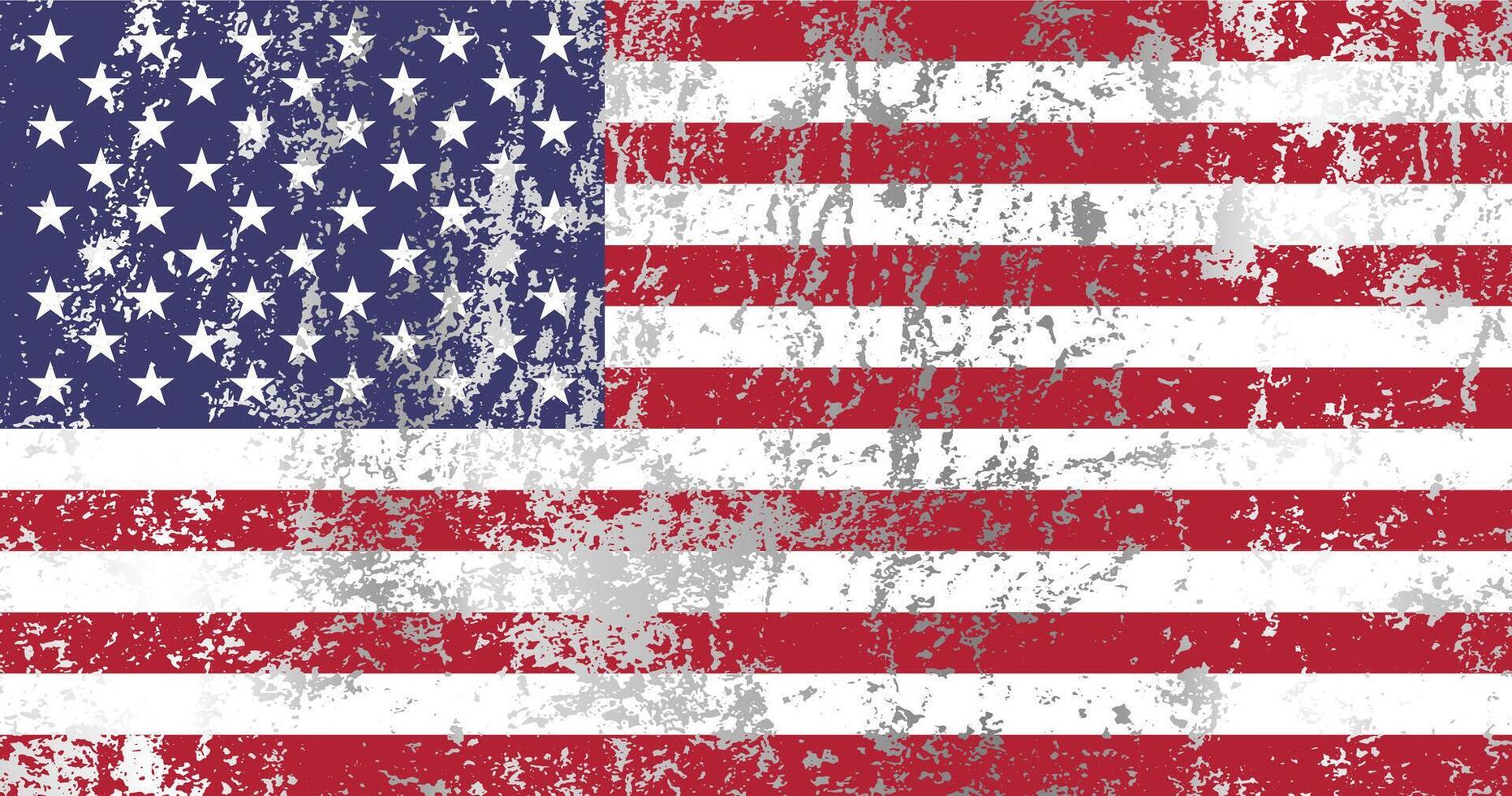 US flag with grunge effect. vector