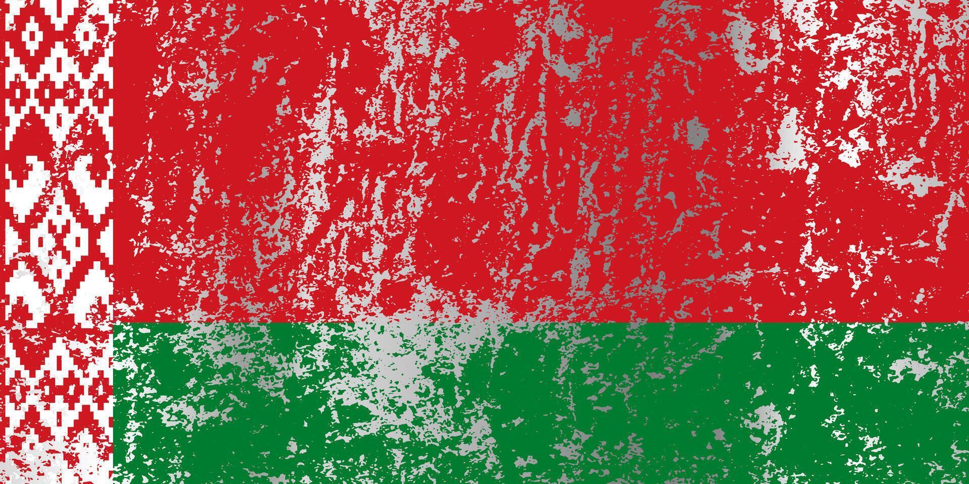 Belarus flag with grunge effect. vector