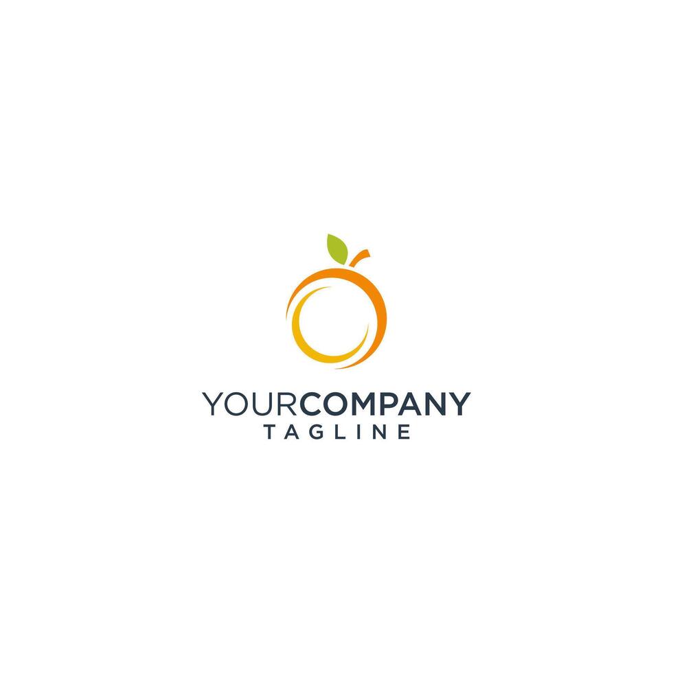Professional Logo with Orange Fruit Symbol vector