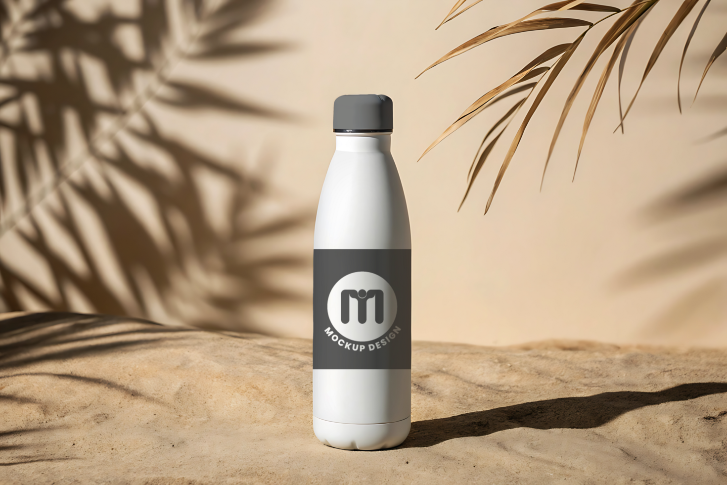 Minimalist Bottle Mockup Featuring Custom Label for Branding psd