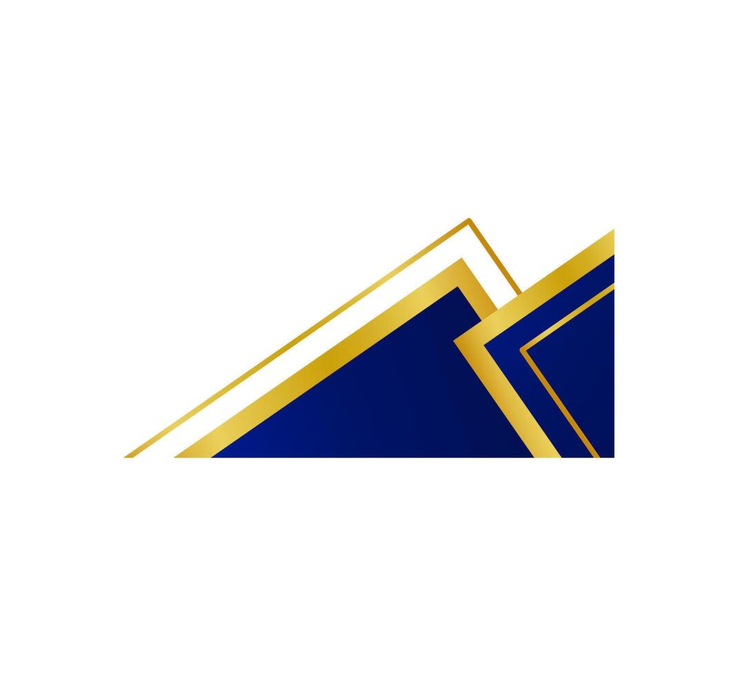 Stunning Gold and Blue Border Decoration vector