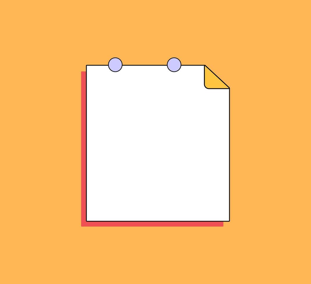 Note Page with No Content vector