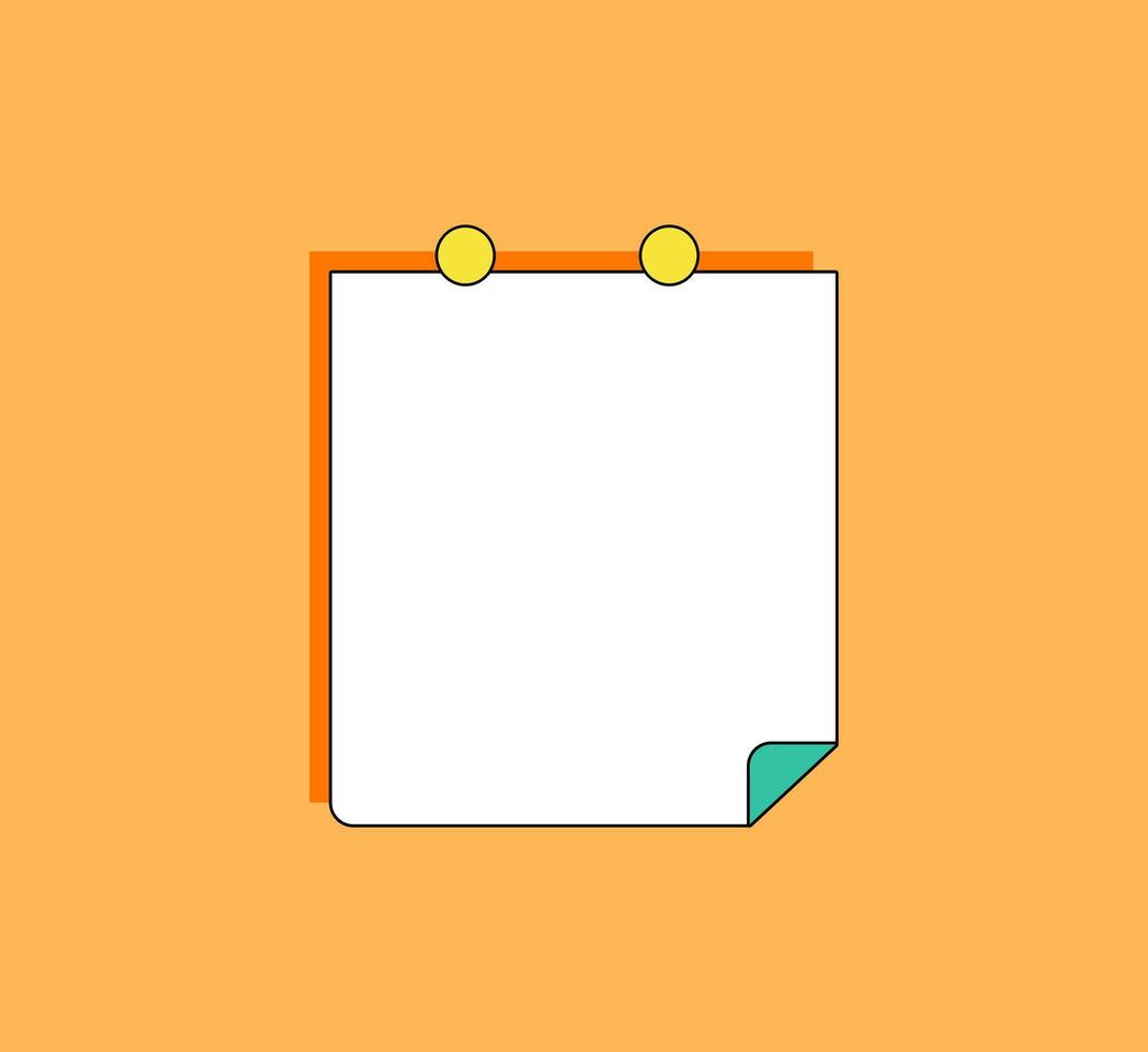 Basic Blank Note Layout vector