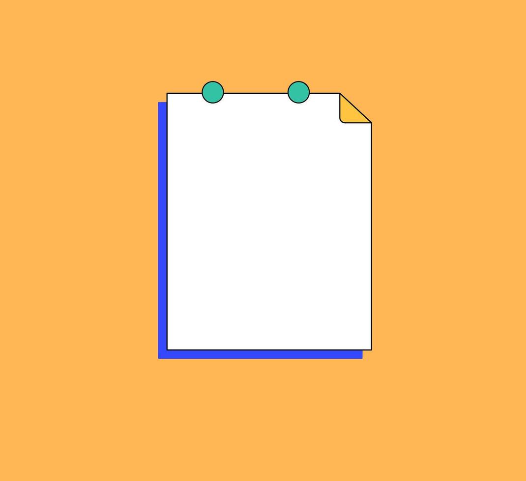 Plain Note Paper Template vector