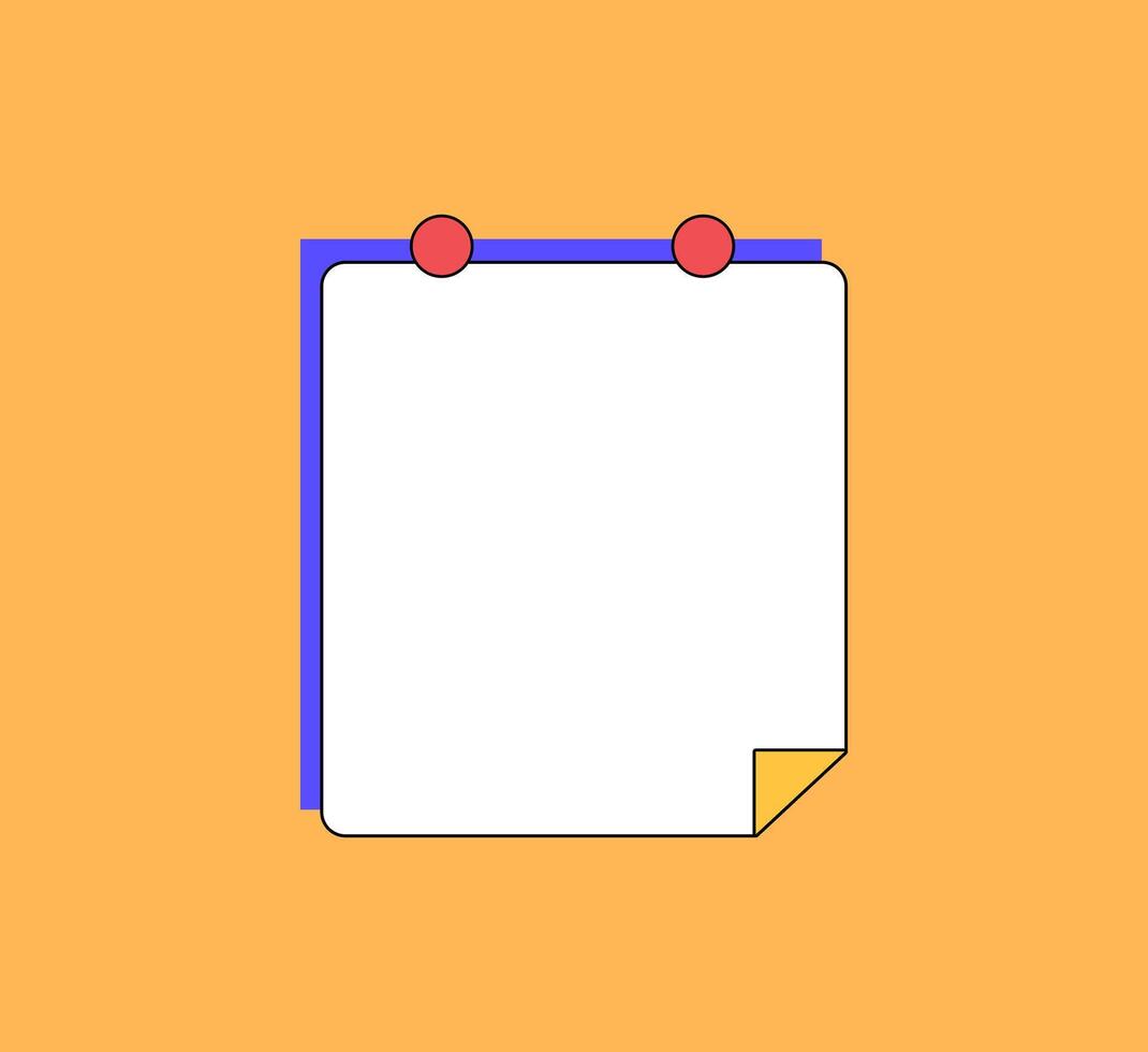 Minimalist Blank Note Design vector