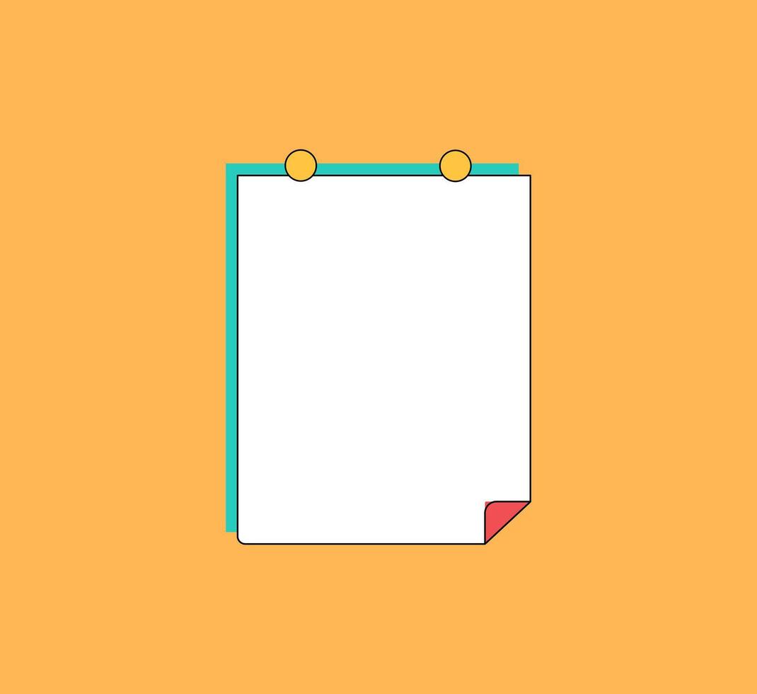 Blank Paper for Notes vector