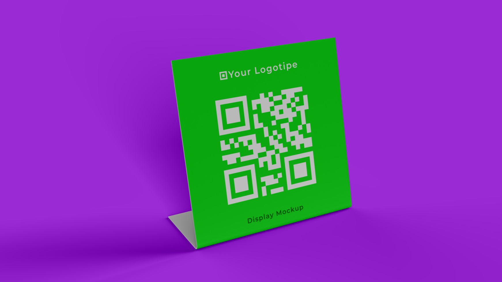 pvc plastic display mockup for advertising, right view psd