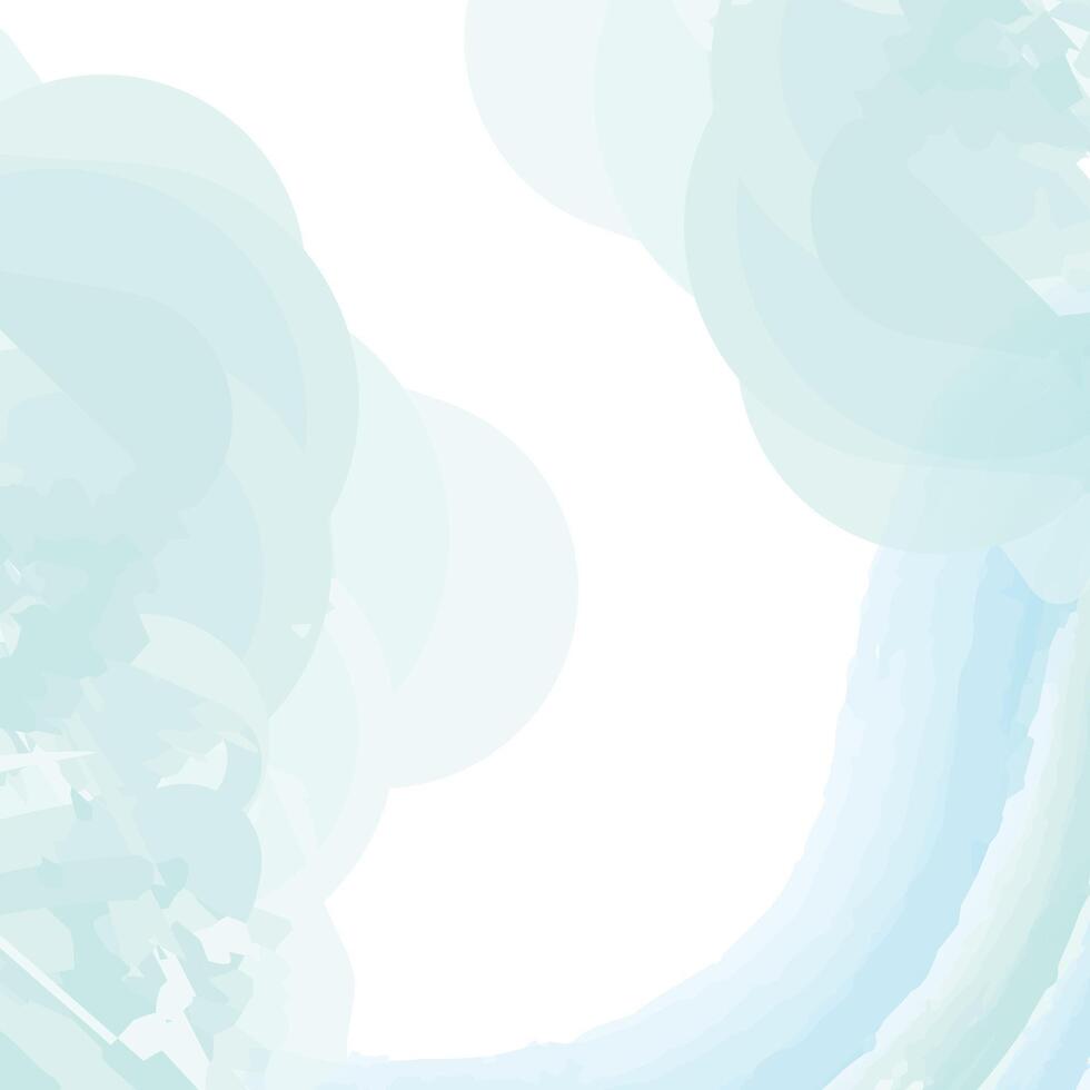 Abstract Watercolor Art in Blue and Cyan on White Background vector