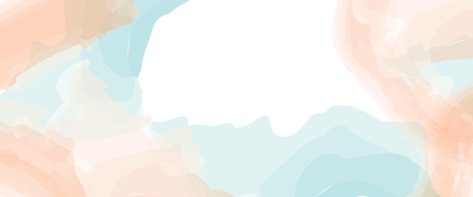 Abstract watercolor background in pastel colors vector