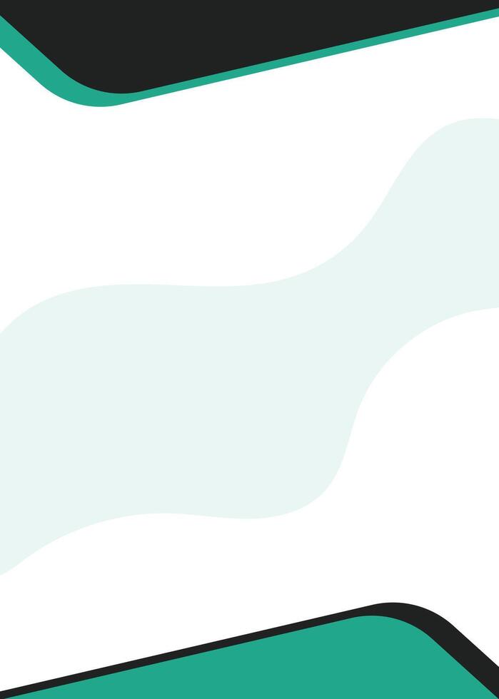 Abstract modern background with flowing shapes in green and black vector