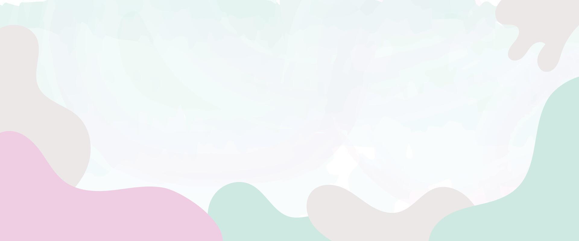 Abstract pastel background with fluid shapes vector