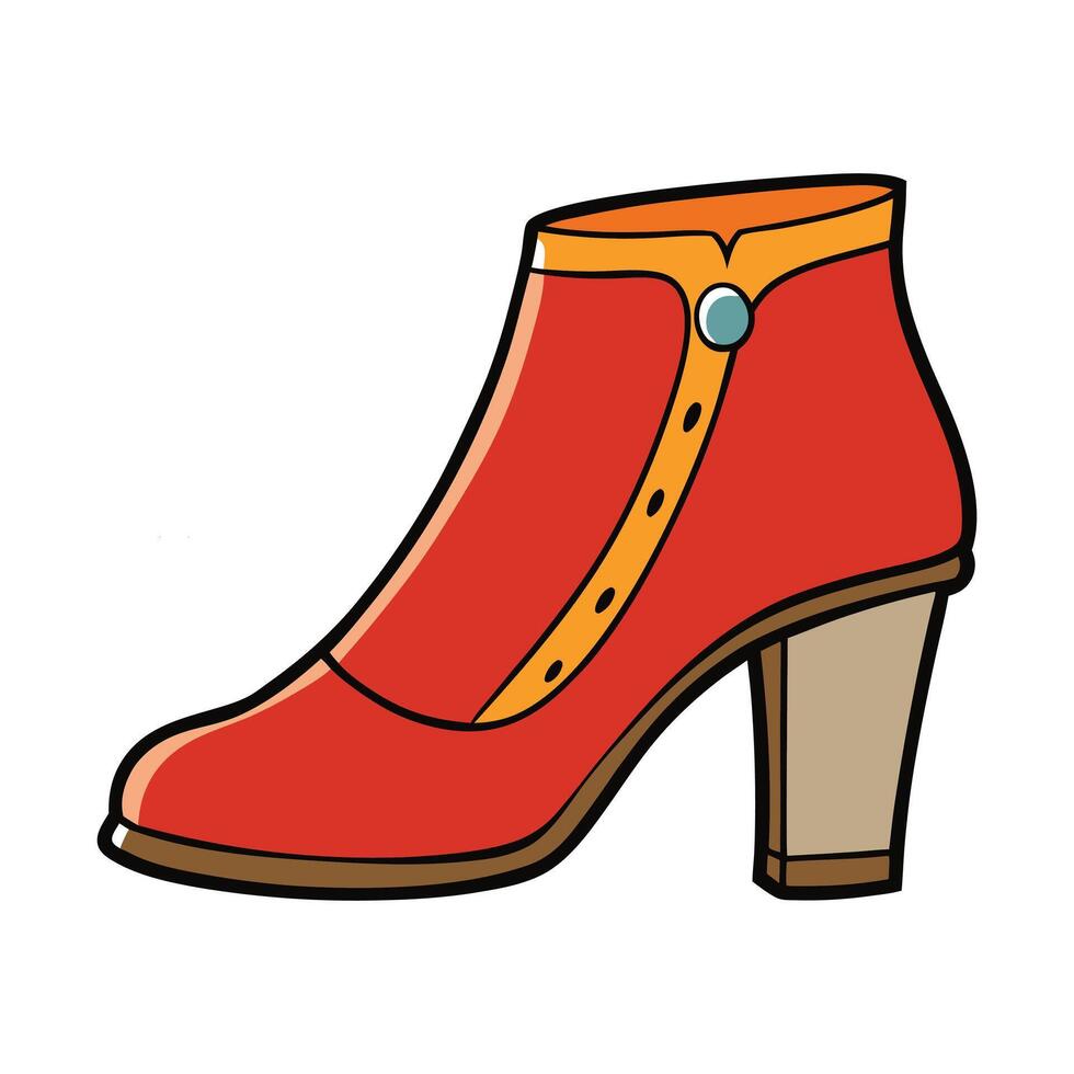 High Heel Illustration for Footwear and Fashion Accessories Collection vector