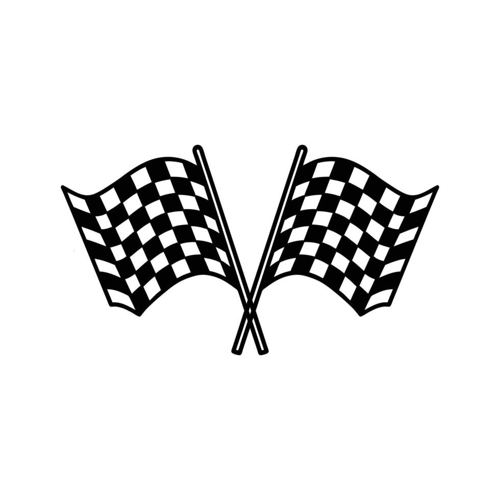 Racing Checkered Flags in Bold Black and White for Motorsport Enthusiasts vector