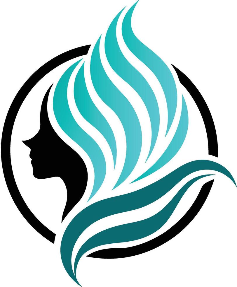 Elegant and Modern Blue Flame Logo for salon, Energy, Spa, and Wellness Branding vector