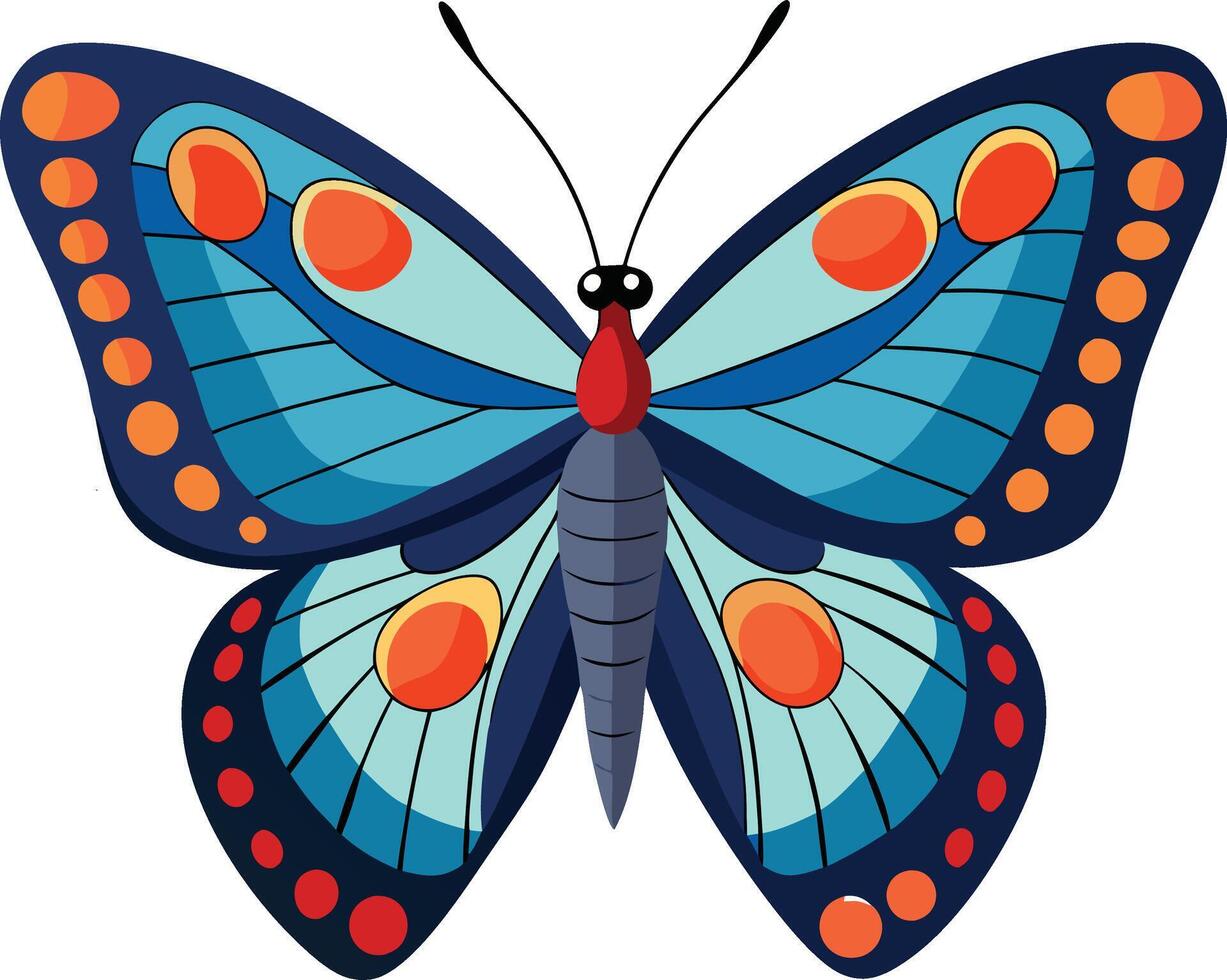 Vibrant Butterfly Illustration for Decorative, Artistic, and Nature Designs vector