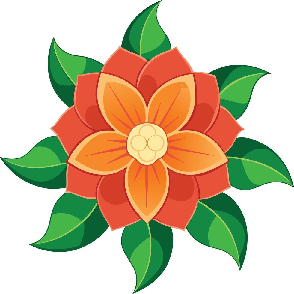 Vibrant Floral Illustration with Colorful Petals Decorative Flower Artwork vector