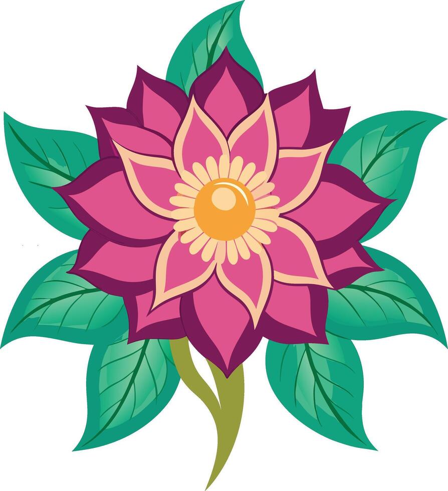 Elegant Floral Art with Layered Petals Botanical Nature Design vector